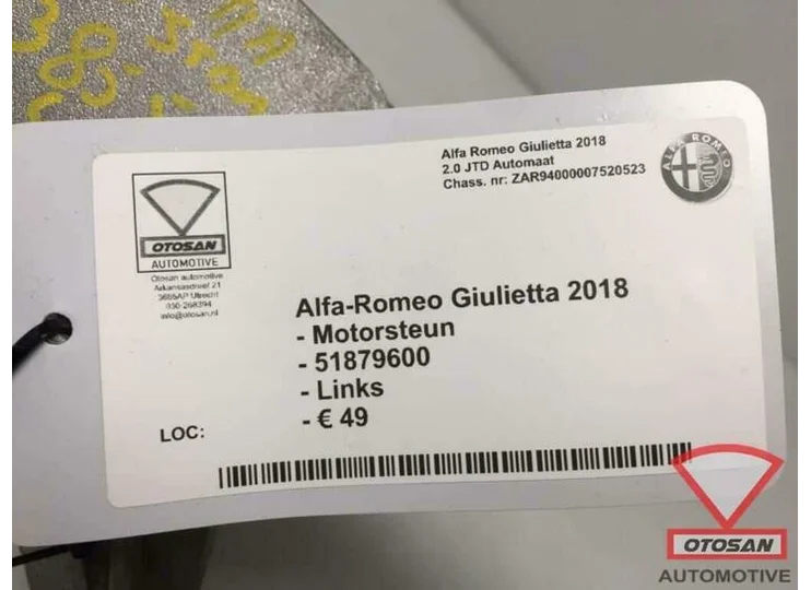 Alfa Romeo Giulietta 18 Motorsteun Links 51879600