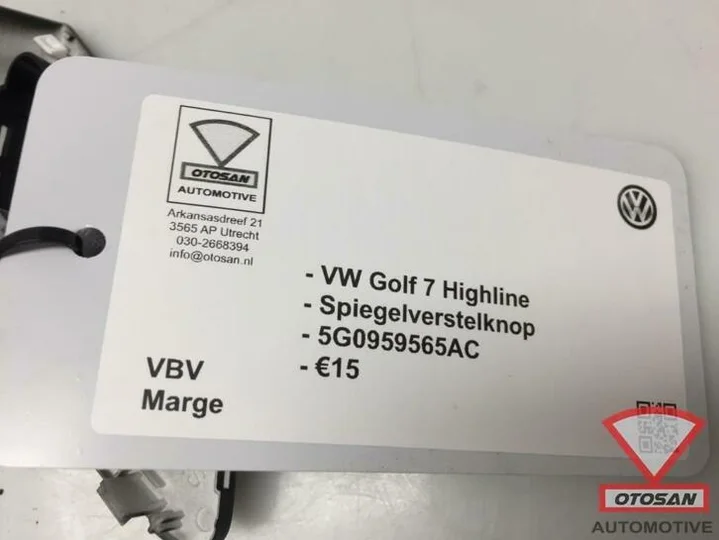 vw-golf-7-spiegelvertelknop-spiegelverstelling-5g0959565ac — foto 2