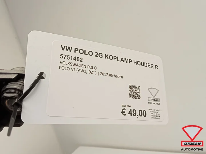 vw-polo-2g-koplamp-houder-steun-rechts-nieuw-2g0805072b — foto 2
