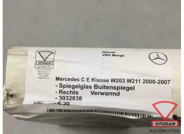 Mercedes C E Klasse W203 W211 Spiegelglas Buitenspiegel Rech