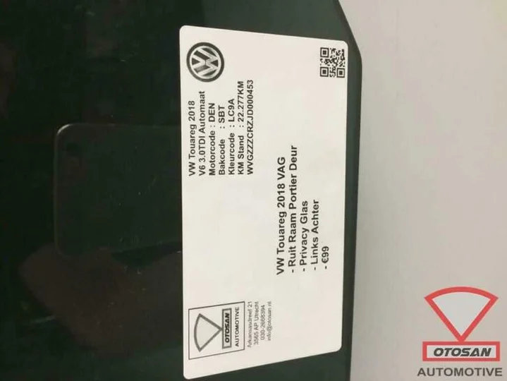 vw-touareg-2018-portier-deur-ruit-raam-links-achter-privacy — foto 3