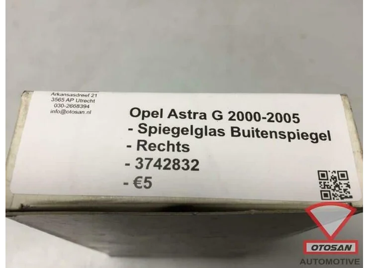 Opel Astra G 00-05 Spiegelglas Buitenspiegel Rechts Nieuw! 3