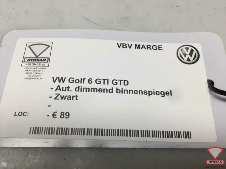 vw-golf-6-gti-gtd-r20-binnenspiegel-spiegel-aut.-dimmend-zwa — foto 4