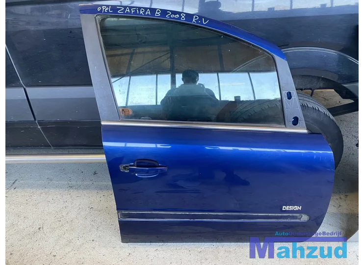 OPEL Zafira B blauw Z21B rechter rechts voor deur portier