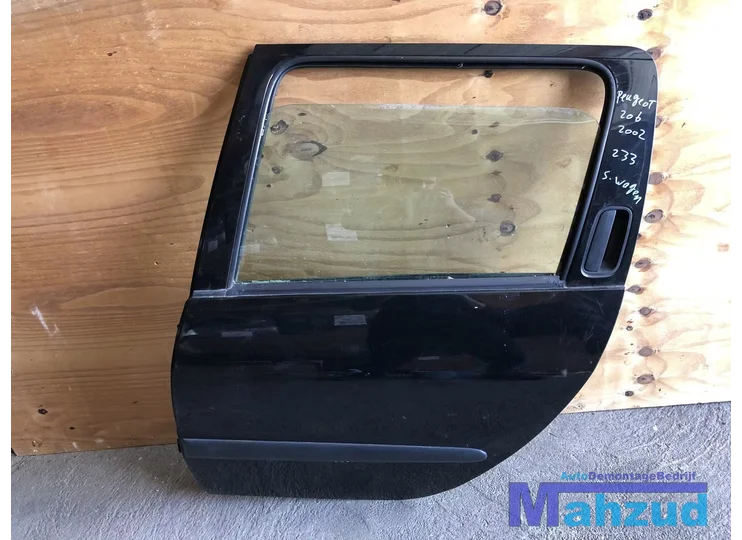 PEUGEOT 206 SW zwart Links linker achter deur portier