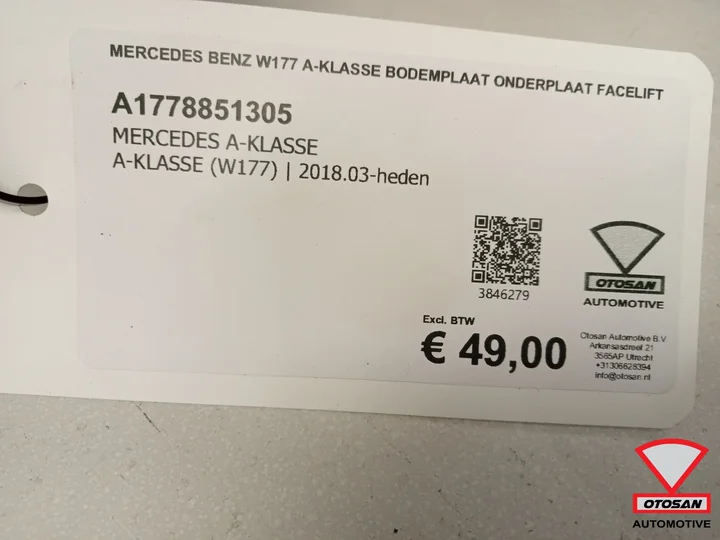 mercedes-benz-w177-aklasse-bodemplaat-onderplaat-facelift — foto 6
