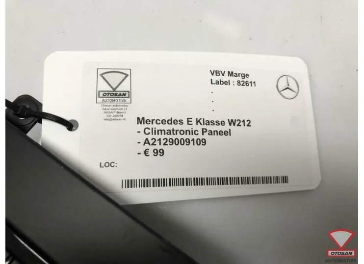 Mercedes E Klasse W212 Climatronic Paneel A2129009109