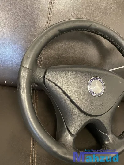 mercedes-slk-r170-w208-clk-stuurwiel-stuur-met-airbag-leer-zwart — foto 2