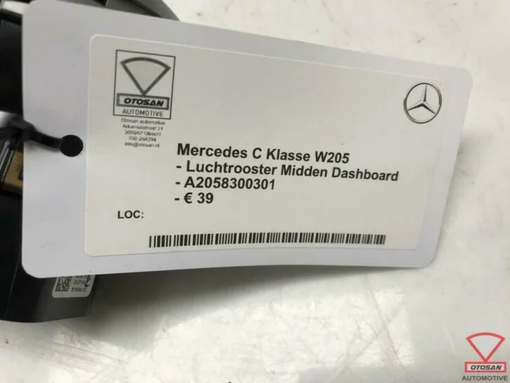mercedes-c-klasse-luchtrooster-midden-dashboard-a2058300301 — foto 3