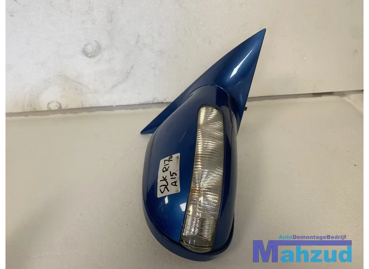 mercedes-slk-r170-rechts-spiegel-blauw-9604-blue-mirror-right