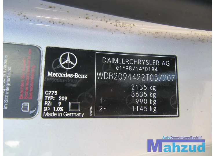 mercedes-clk-200-18-c209-versnellingsbak-automaatbak