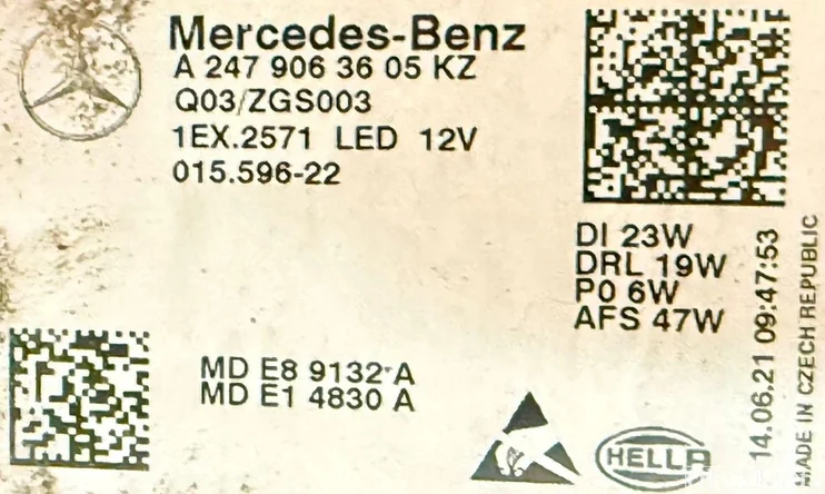 mercedes-gla-h247-led-rechter-koplamp-rechts-a2479063605 — foto 4