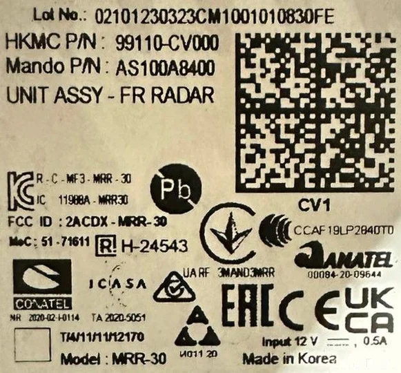 kia-ev6-acc-radarsensor-99110cv000 — foto 3