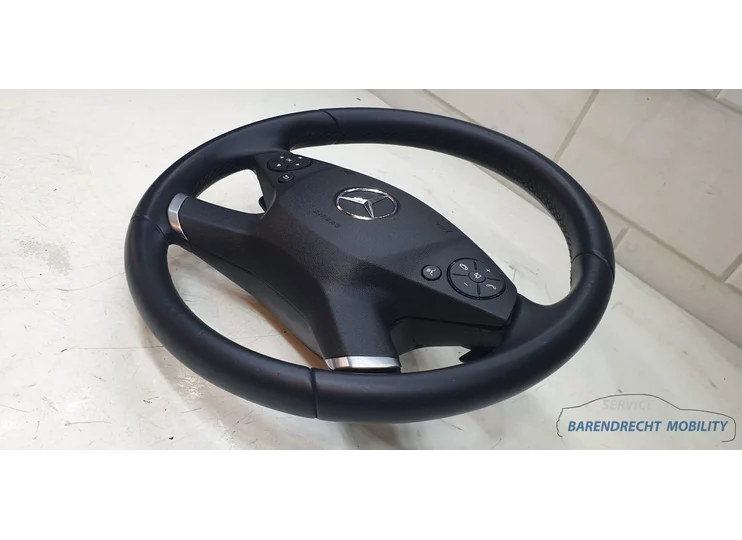 mercedes-w207-w212-e-klasse-4spaaks-stuur-stuurwiel-leer-leder-zwart-stuurwielbediening-multifunctioneel-mfd-flippers-airbag-origineel-nette-staat-gebruikt-cabrio-cabriolet-2009-2010-2011-2012-2013-2014-2015-2016-barendrecht-mobility-service