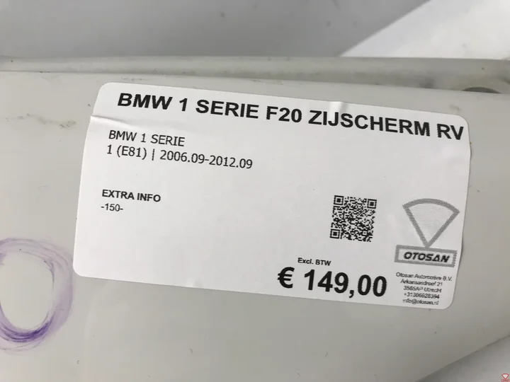 bmw-1-serie-f20-zijscherm-spatbord-rechts-voor-origineel — foto 3