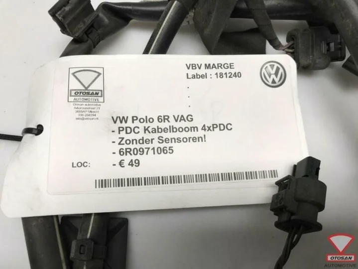 vw-polo-6r-vag-pdc-kabelboom-achter-4xpdc-6r0971065 — foto 2