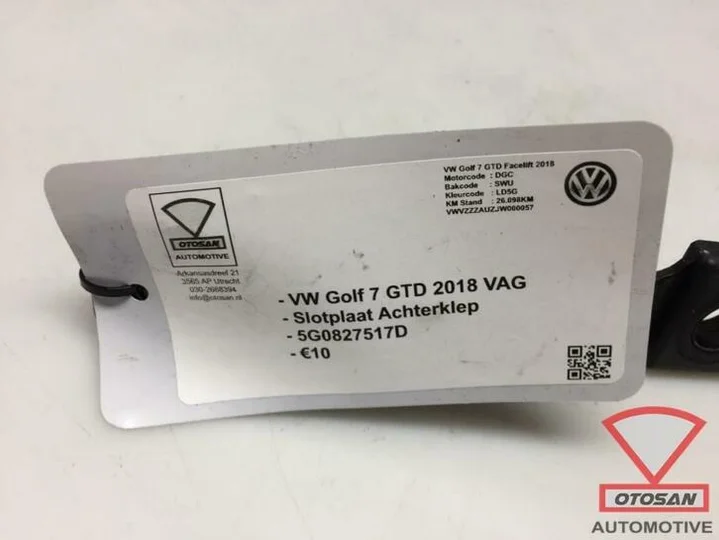 vw-golf-7-gtd-2018-slotplaat-achterklep-5g0827517d — foto 2