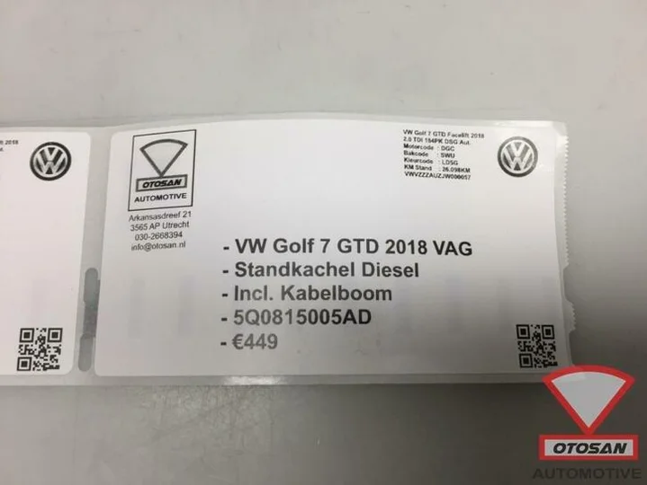 vw-golf-7-gtd-standkachel-diesel-+-kabelboom-5q0815005ad — foto 6