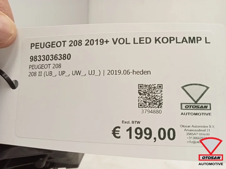peugeot-208-2019-vol-led-koplamp-links-9833036380 — foto 5