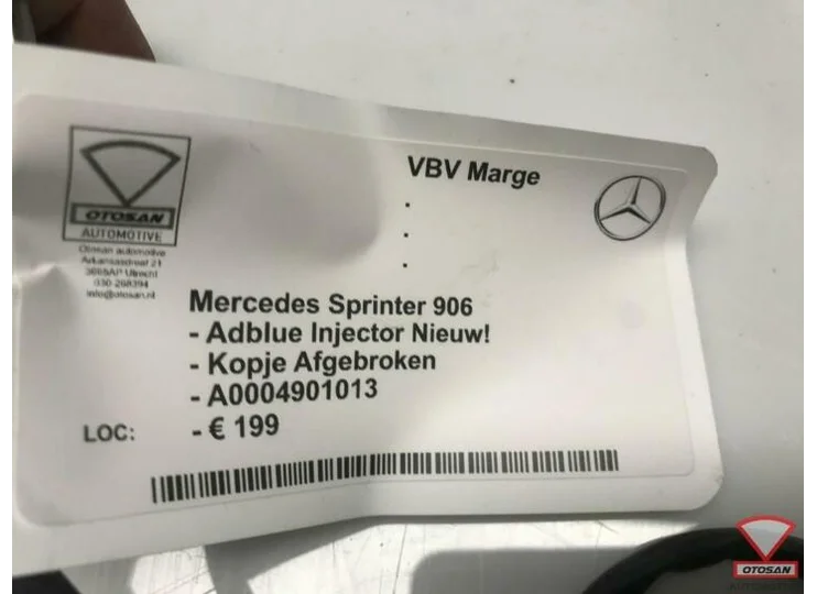 Mercedes Sprinter 906 Adblue Injector Nieuw! A0004901013
