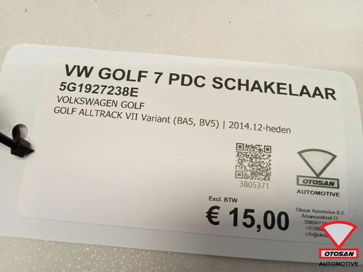 vw-golf-7-pdc-schakelaar-5g1927238e — foto 2