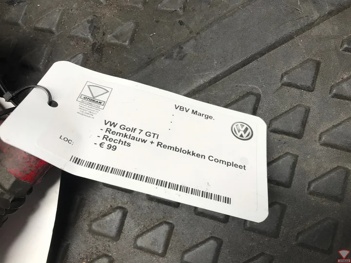 vw-golf-7-gti-remklauw-+-remblokken-compleet-rechts-voor — foto 3