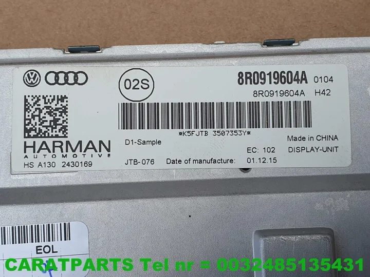 8r0919604a-q5-scherm-a5-display-mmi-a4-rs5-rs4-s5-s4-8k-b8 — foto 4