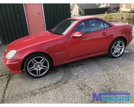 mercedes-slk-r170-linker-deur-portier-spiegel-rood-585