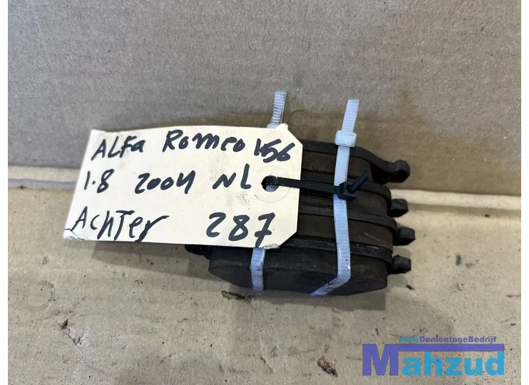 ALFA ROMEO 156 1.8 Remblokken remblok achter achteras 1997-2005