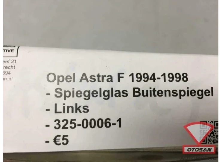 Opel Astra F 1995 Spiegelglas Buitenspiegel Links Nieuw! 325