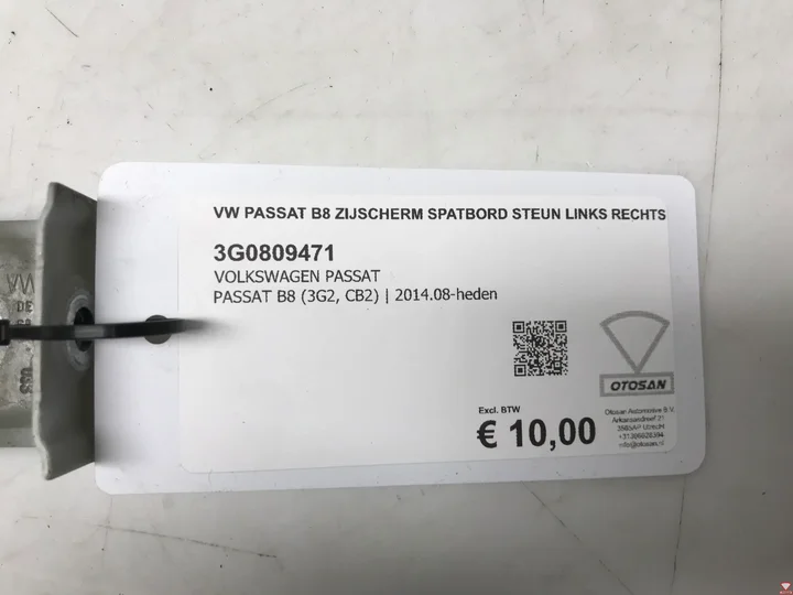 vw-passat-b8-zijscherm-spatbord-steun-links-rechts-3g0809471 — foto 2