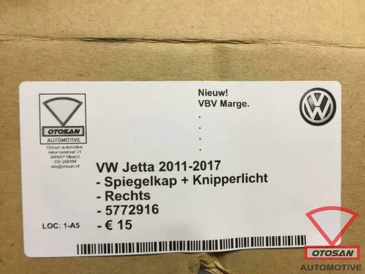 vw-jetta-2011-2017-spiegelkap-+-knipperlicht-rechts-nieuw!-5 — foto 3