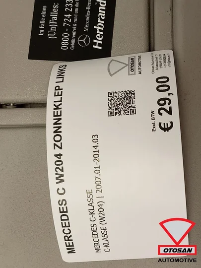 mercedes-c-klasse-w204-zonneklep-links — foto 3