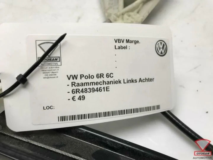 vw-polo-6r-6c-raammechaniek-links-achter-6r4839461e — foto 2
