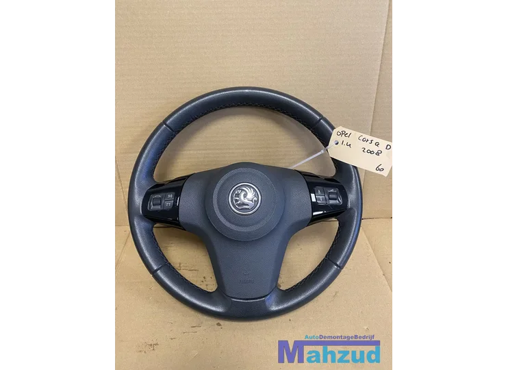 OPEL CORSA D LEER LEDER STUUR stuurwiel met airbag