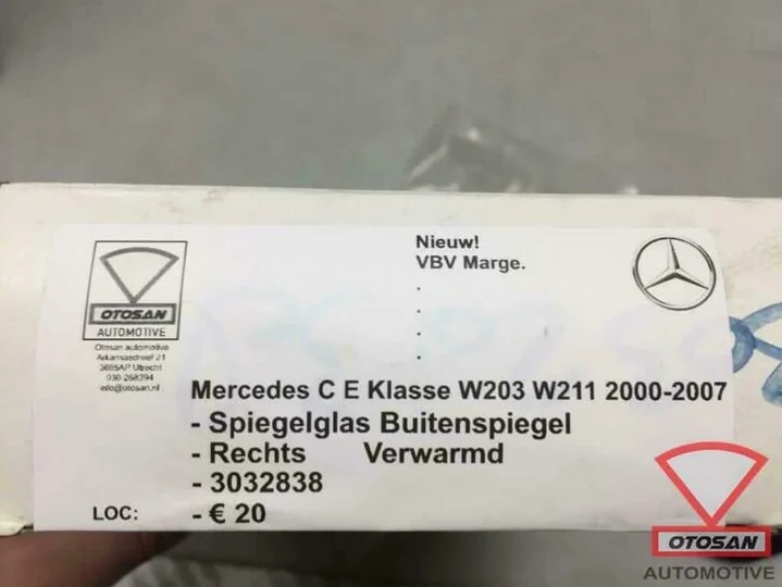 mercedes-c-e-klasse-w203-w211-spiegelglas-buitenspiegel-rech — foto 4