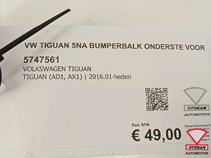 vw-tiguan-5na-bumperbalk-onderste-deel-voor-5na807651d — foto 3