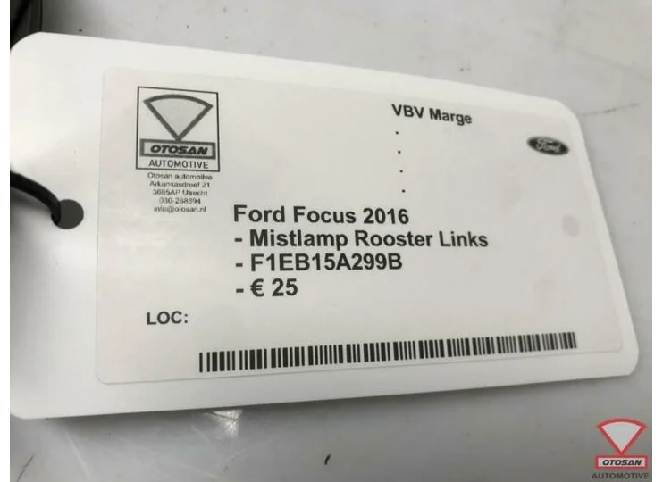 Ford Focus 2016 Mistlamp Rooster Links F1EB15A299B