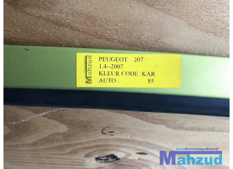 peugeot-207-groen-kar-links-linker-achter-deur-portier