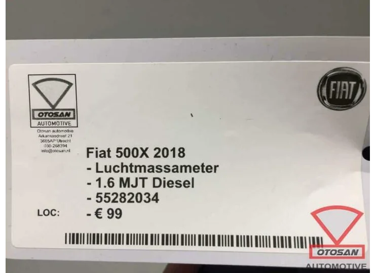Fiat 500X 2018 Luchtmassameter 1.6MJT Diesel 55282034