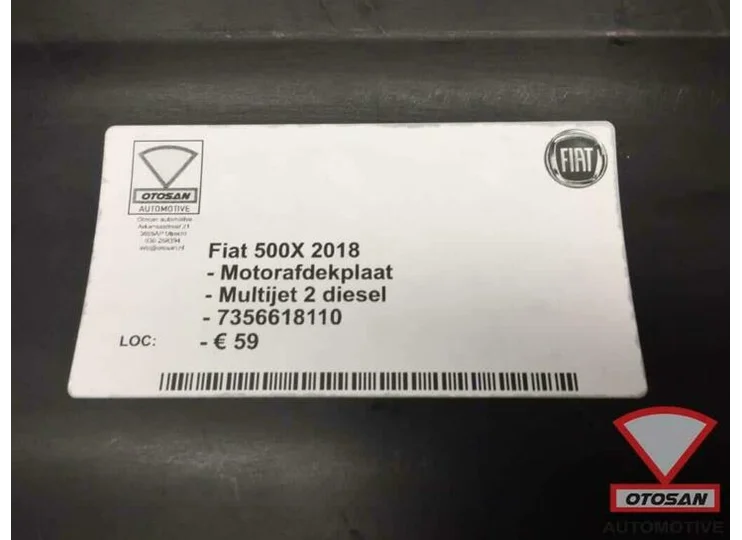 Fiat 500X 2018 Motorafdekplaat Multihet 2 Diesel 7356618110