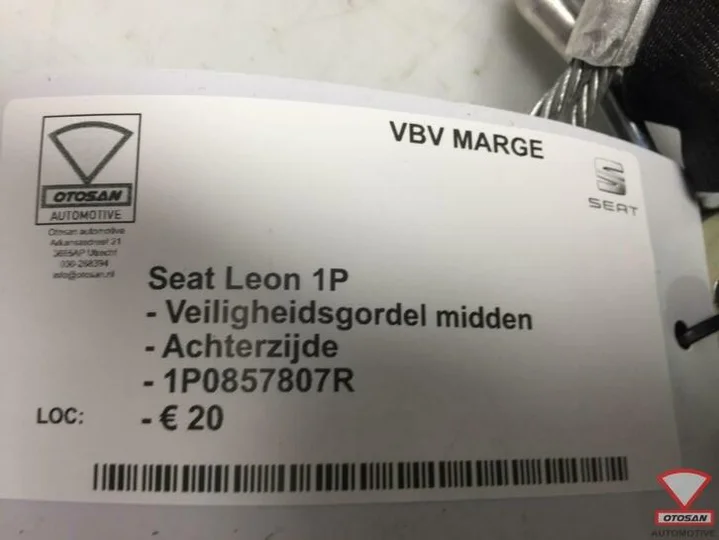 seat-leon-1p-gordel-midden-achter-1p0857807r — foto 2