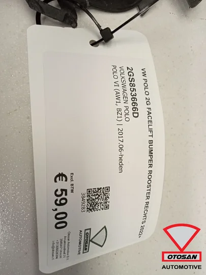 vw-polo-2g-facelift-bumper-rooster-rechts-2022 — foto 3