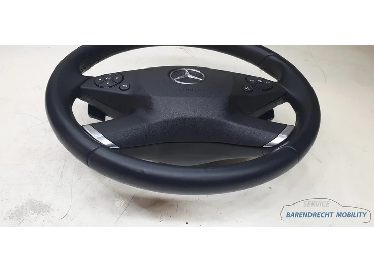 mercedes-w207-w212-e-klasse-4spaaks-stuur-stuurwiel-leer-leder-zwart-stuurwielbediening-multifunctioneel-mfd-flippers-airbag-origineel-nette-staat-gebruikt-cabrio-cabriolet-2009-2010-2011-2012-2013-2014-2015-2016-barendrecht-mobility-service