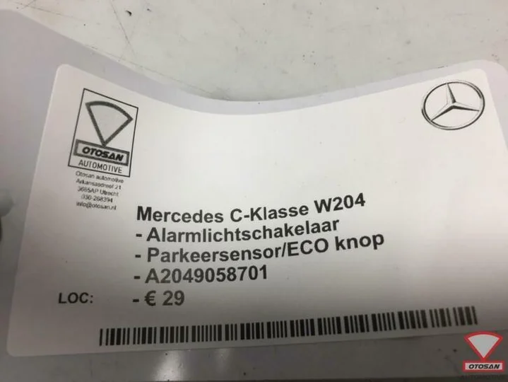 mercedes-c-w204-alarmlichtschakelaar-pdc-eco-a2049058701 — foto 2