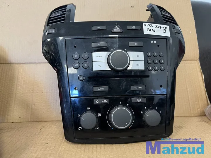 opel-zafira-b-zwart-middenconsole-radio-kachel-bedieningspaneel — foto 3