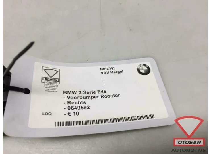 BMW 3 Serie E46 Voorbumper Rooster Rechts Nieuw! 0649592