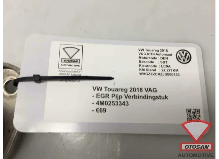 VW Touareg 2018 VAG EGR Pijp Verbindingstuk 4M0253343