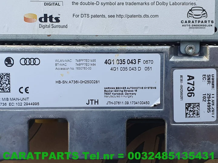 4g1035043f-4g1035043d-a6-multimedia-unit-a7-mib-s6-s7-rs6 — foto 10