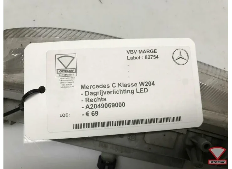 Mercedes C W204 Dagrijverlichting LED Rechts A2049069000
